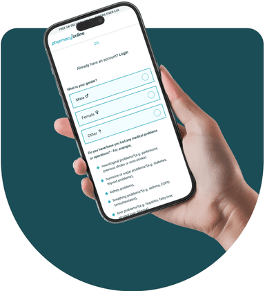 Illustration of a person filling out a consultation form on a laptop